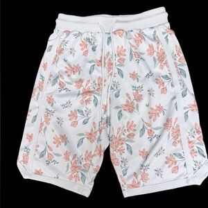 Floral Print Men's Athletic Shorts